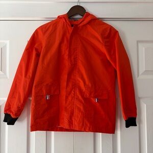 Hiheart Vibrant Orange Kids Raincoat Size 9/10 EUC